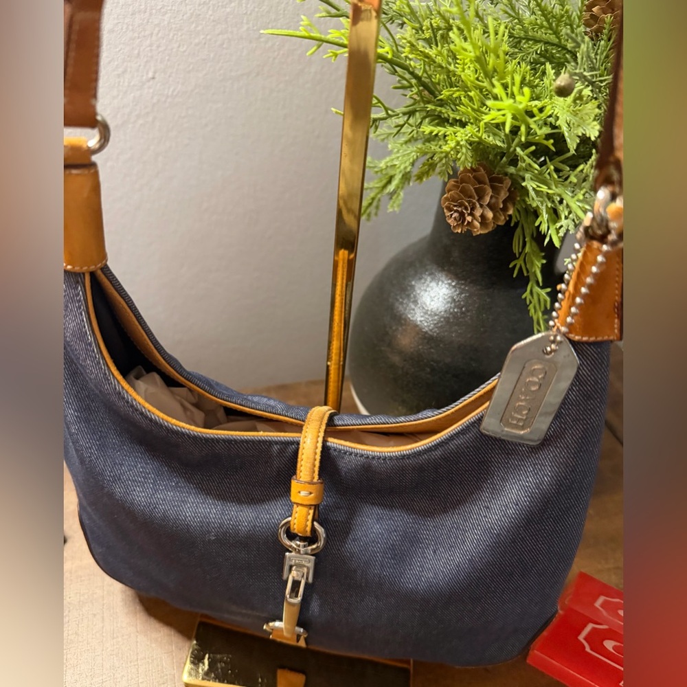 Coach Y2K Denim Hampton Shoulder Bag - Picture 3 of 15